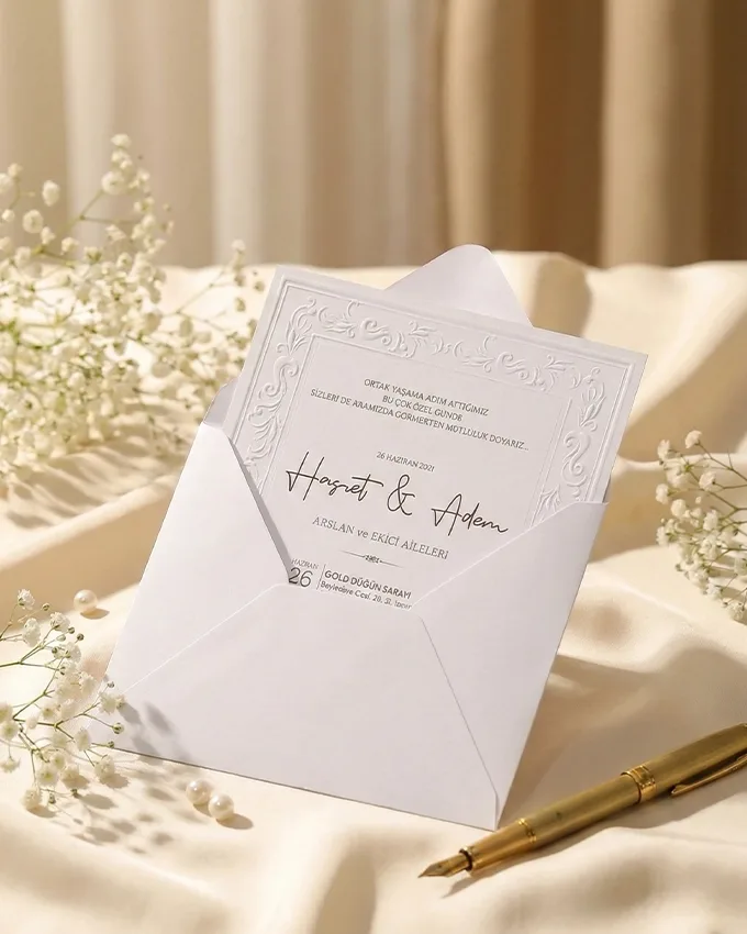 Zarflı & Kabartmalı Söz Davetiye